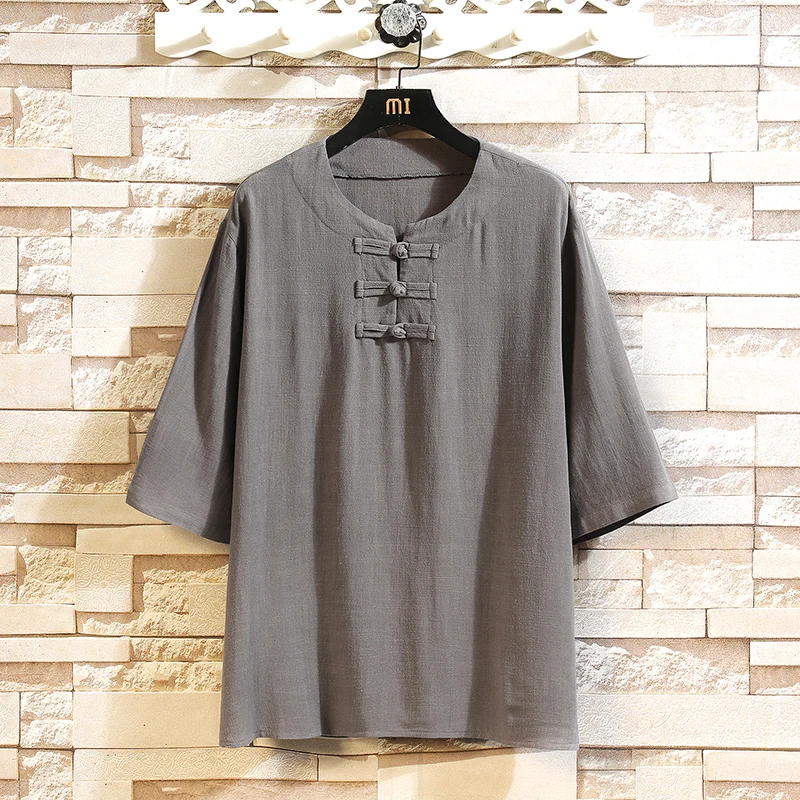 

Мужская футболка Linum: модный топ на пуговицах с коротким рукавом, дышащая летняя одежда, молодежный принт, свободный крой, рукава «летучая мышь»