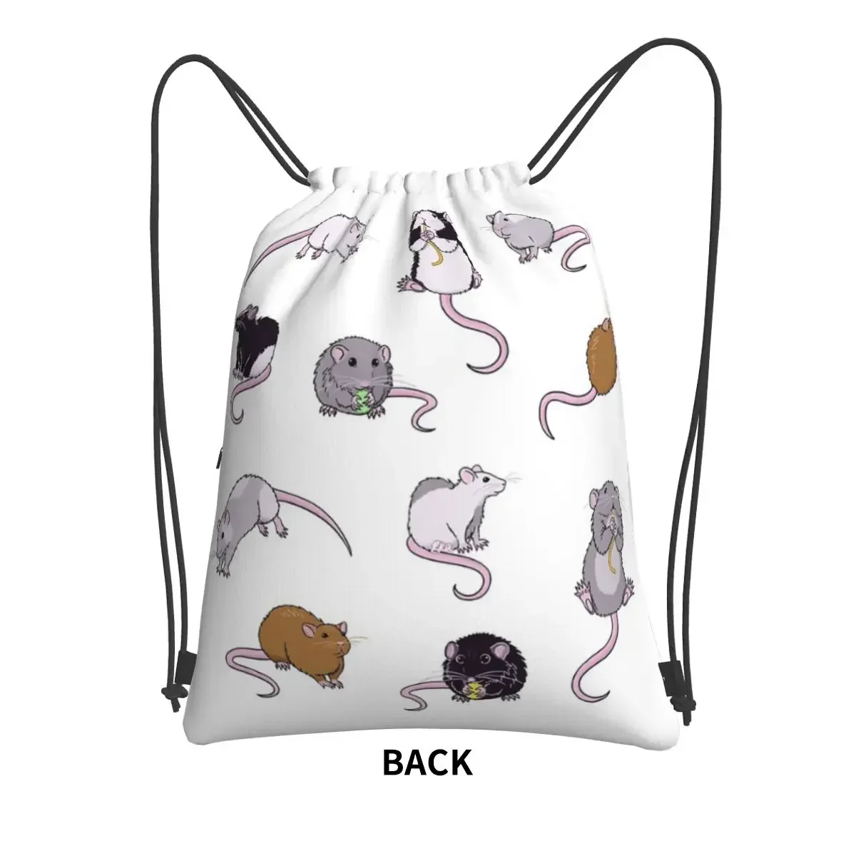 Rats, Rats, Rats Portable Backpacks Drawstring Bag Fashion Drawstring Bundle Pocket Book Bags For School Students