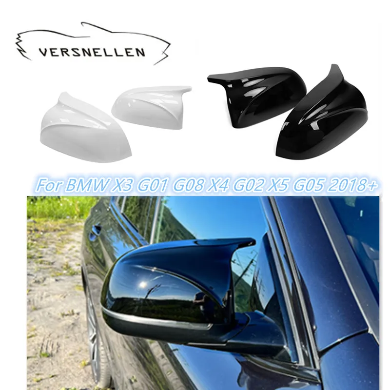 

Glossy Black G01 Mirror Cover Ox Horn Style For BMW X3 G01 G08 X4 G02 X5 G05 2018+ LHD Side Rearview Mirror Caps