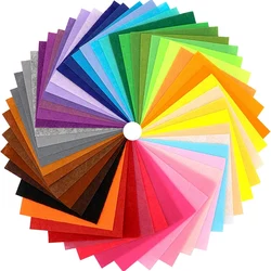 New 40Pcs Felt Fabric Squares DIY Craftwork Felt Crafts Assorted Colors Textile Fuzzy Fabrics For Scrapbooks Sewing