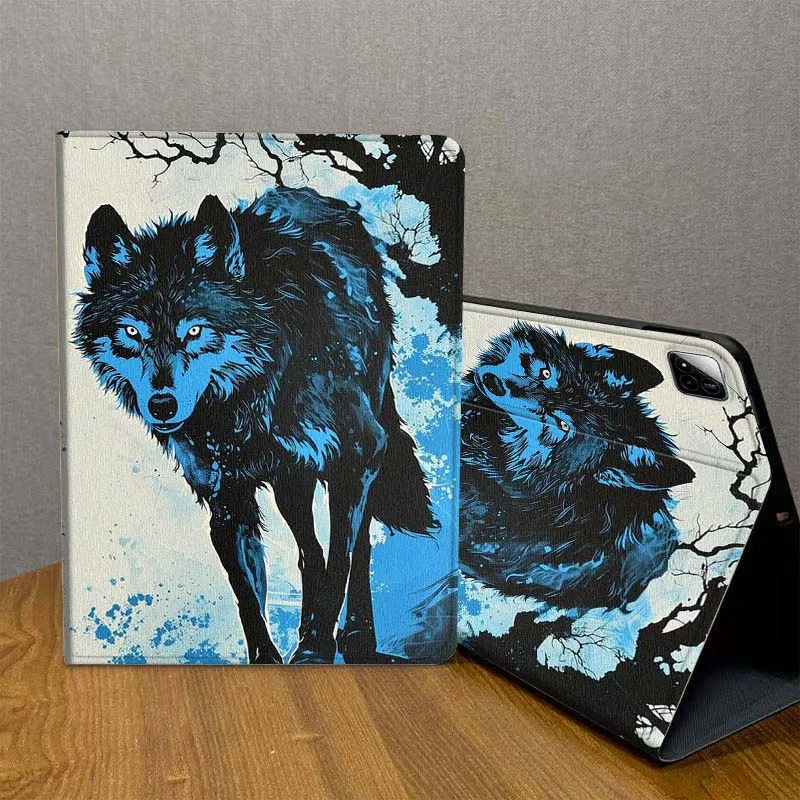 

Wolf Cool Dark Line Pattern Tablet Case For Xiaomi Redmi Pad 2 7 8 6 6S 5 4 SE Pro 8.8 11 8.7 11.2 12.4 Ultra Plus Max