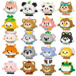 32 Styles Animal Mini Building Blocks Cat Dog Panda Puzzle Assembly Ornaments Egg Series Holiday Gifts