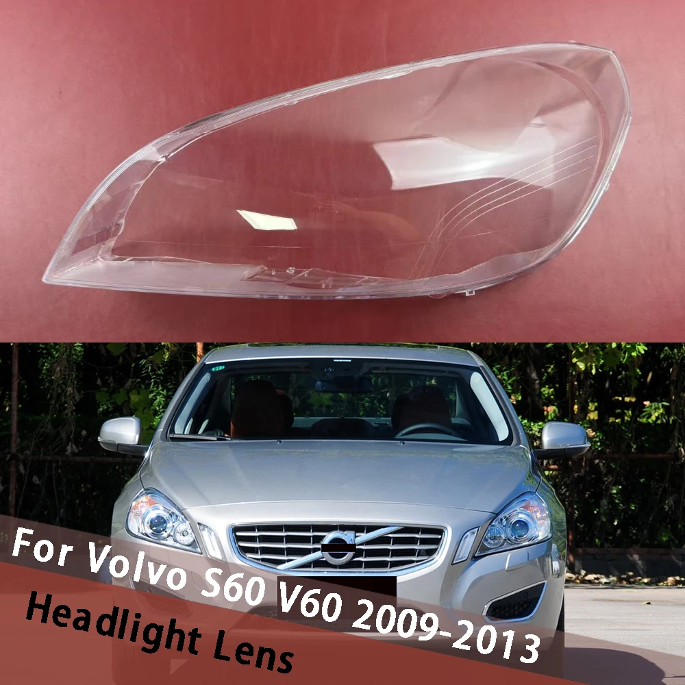 

For Volvo S60 V60 2009-2013 Headlamp Cover Transparent Lamp Shade Headlight Shell Lens Plexiglass Replace Original Lampshade