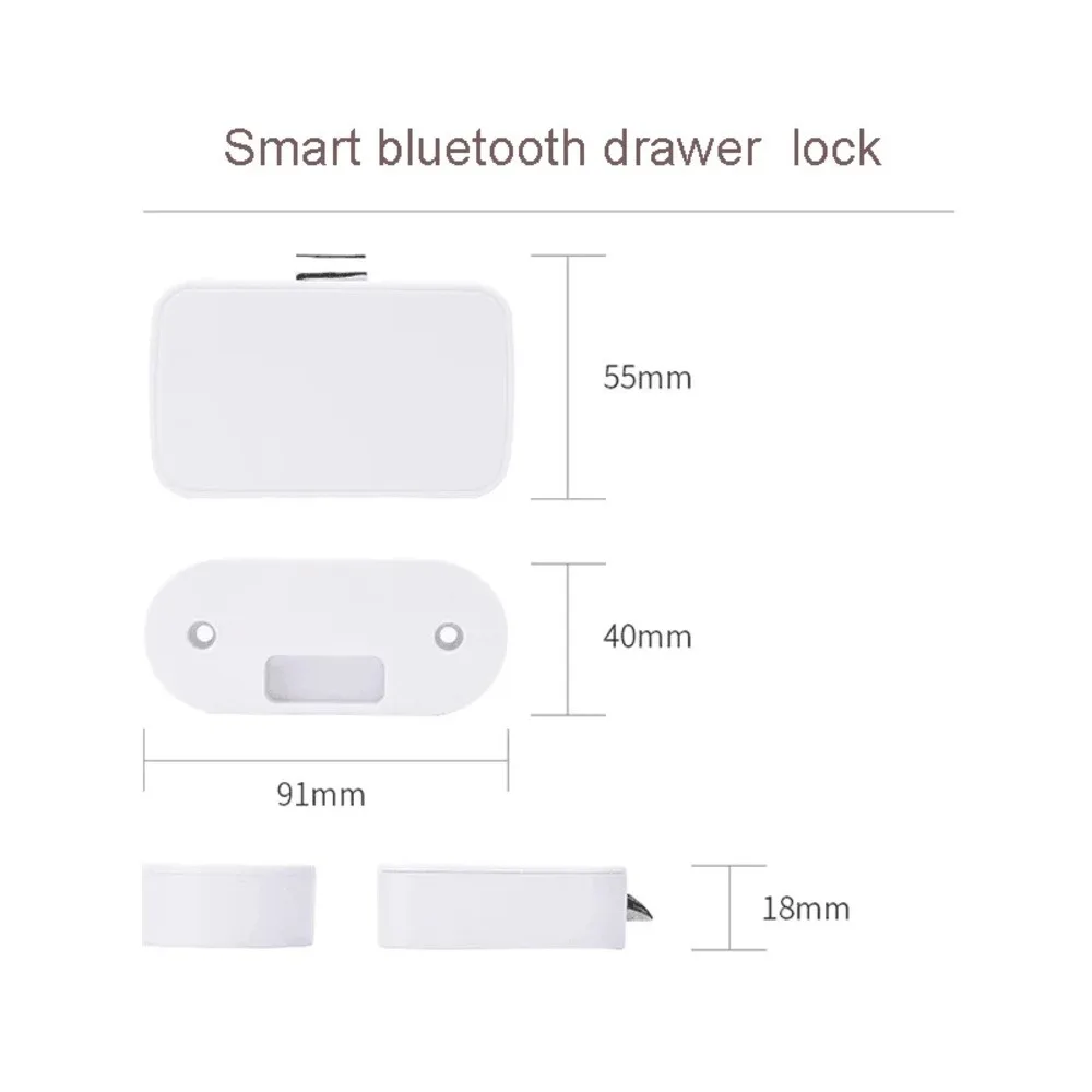 Tuya Smart Drawer Lock Blocco Bluetooth APP di protezione di sicurezza domestica intelligente Interruttore di blocco della privacy dell'armadio senza chiave senza fili