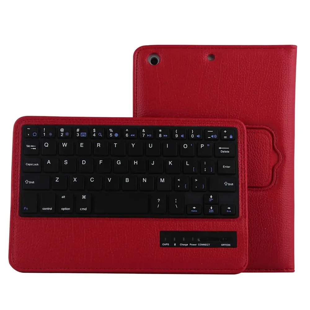 Funda estilo Litchi para IPad Mini 4 3 2 1 funda para teclado Bluetooth inalámbrico extraíble funda delgada magnética de cuero PU con soporte