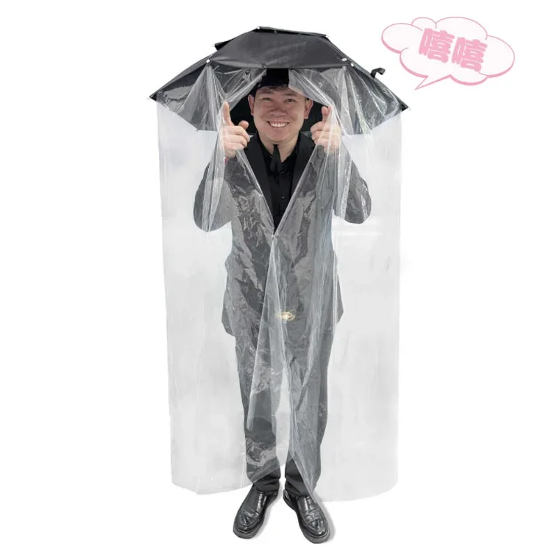 Umbrella Factory New Exotic Funny Trendy Umbrella Uncle Hat Umbrella Transparent Curtain Rain-Proof Sunshade