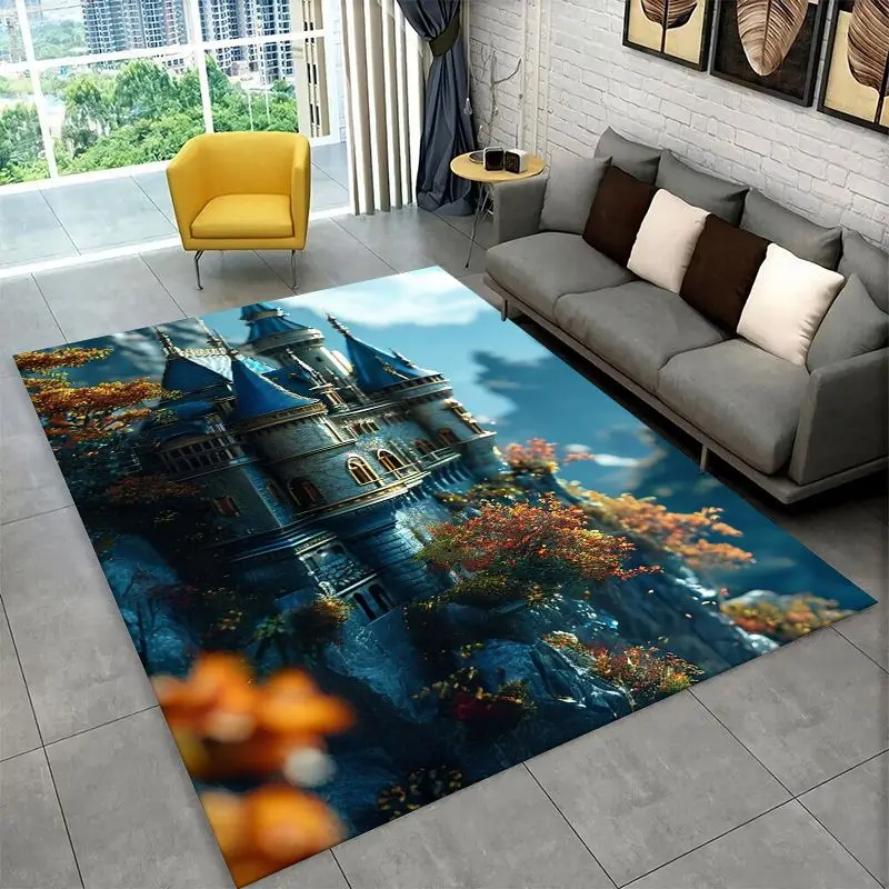 Dream Magic Gothic Castle Large Area Rug Non-slip Durable Carpet for Bedroom Living Room Sofa Doormat Home Decor Floor Mat Gift - view 3