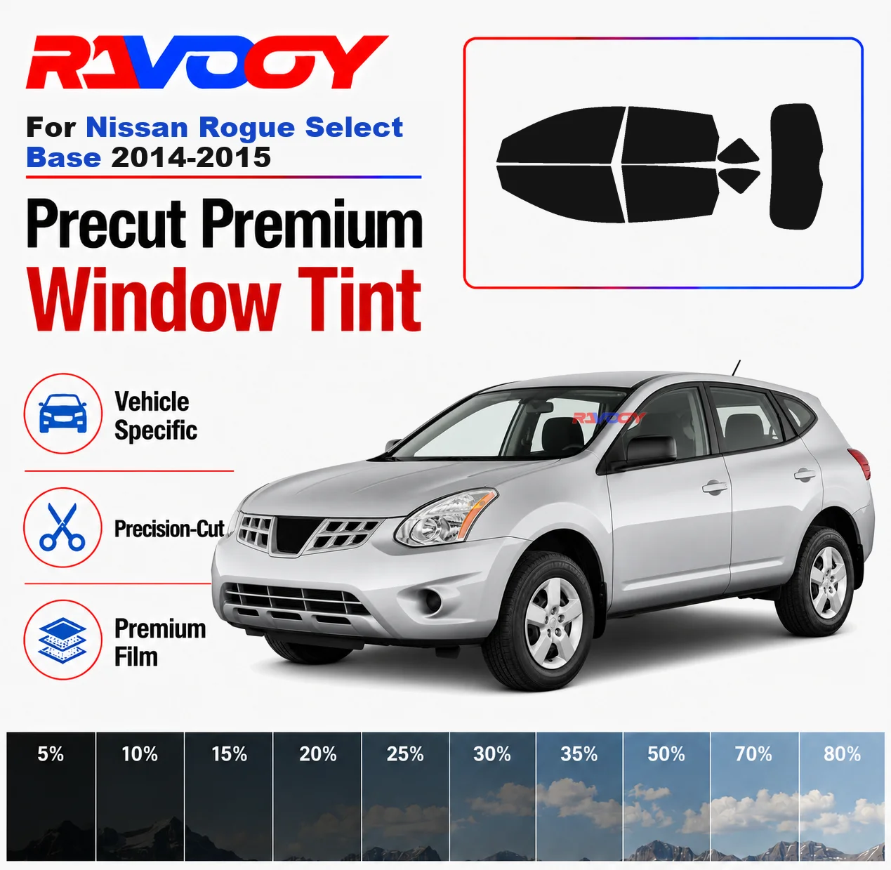 premium-precut-window-tint-kit-front-rear-windows-rear-windshield-for-nissan-rogue-select-base-2014-2015-nano-ceramic-film