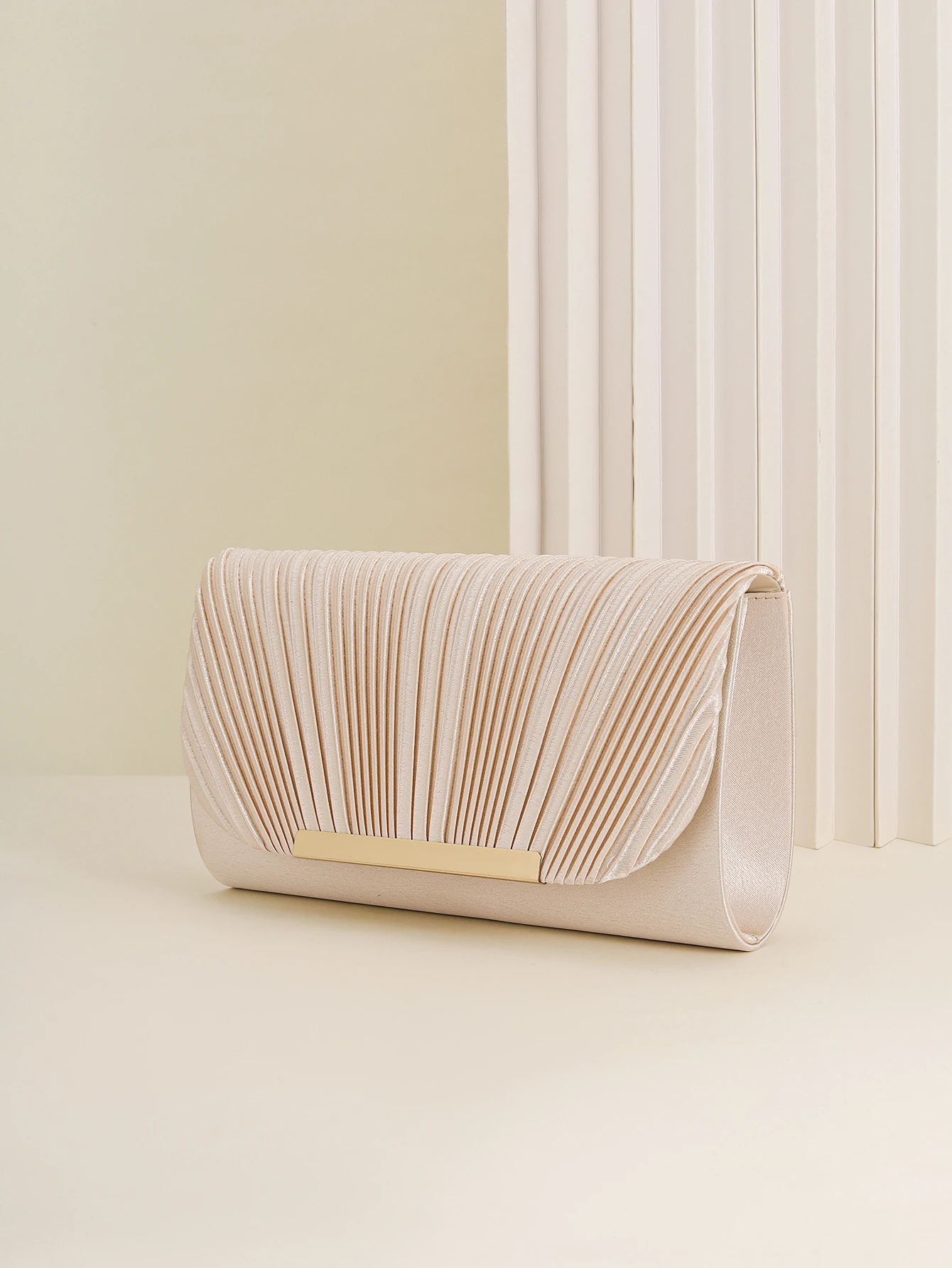 Damen-Abendtasche, Neue Kleine Quadratische Tasche mit Kette, Plissee-Design, Geeignet für Partys, Hochzeiten, Bälle, Bankette – Detail 26