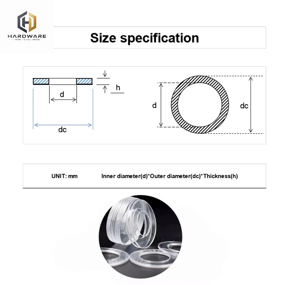 Plastic Nylon Washer Thickness 0.3/0.5/1/1.5/2/3mm M2 M3 M4 M5 M6 M8 M10 M12 M14 M16 M18 M20 M22/24Flat Washe Insulation Gaskets