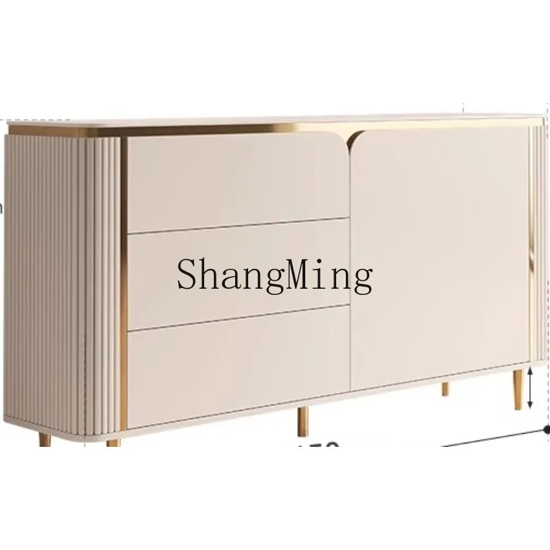 

ZHB solid wood dining side storage, household storage side cabinet, living room storage against the wall