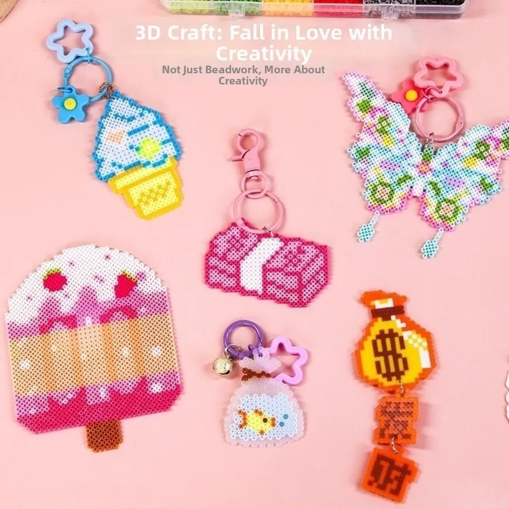 Kit de Miçangas Perler Hama de 2.6mm para Artesanato, Decoração DIY, Criação de Quebra-Cabeças 3D, Miçangas Hama Pequenas Premium em 24 Cores