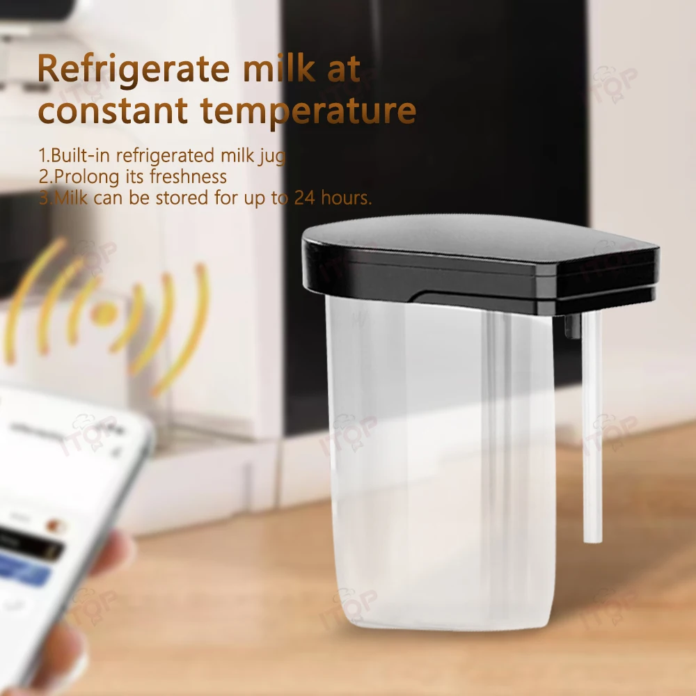 ITOP AC-T6 Cafetière entièrement automatique, 11 types de café de paupières, Lait indispensable électronique, Latte précieux, Machine à café expresso