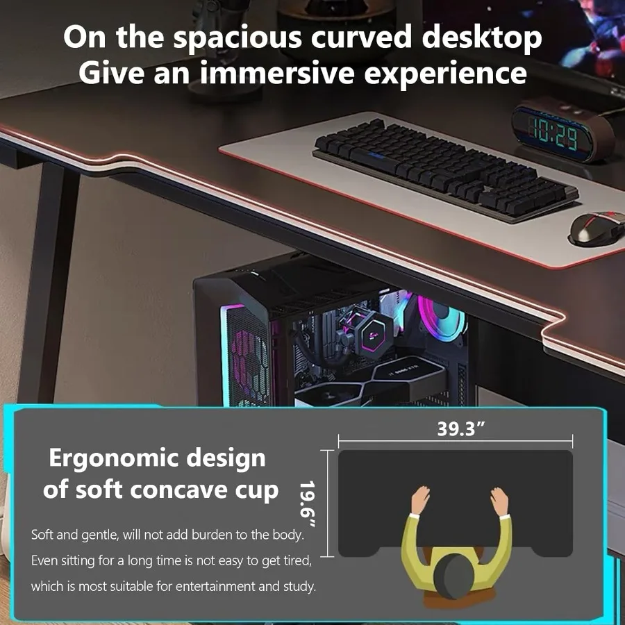 طاولة كتابة للكمبيوتر المكتبي للألعاب، فن الطالب، طراز بسيط، خشب الكمبيوتر مناسب للمكتب المنزلي #2