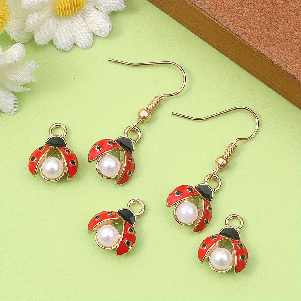 3/6/12pcs Multi-color Scarabs Shaped Decorative Pendants,DIY Bracelets Necklaces Earrings, Halloween Valentine's Day Gift view 3