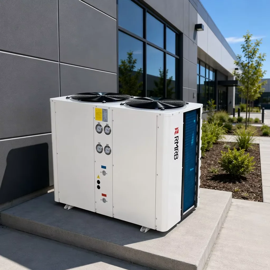RMRB 18kW Air Source Heat Pump Water Heater Copeland Scroll Compressor R410A Commercial Heating System CE A+++ ERP
