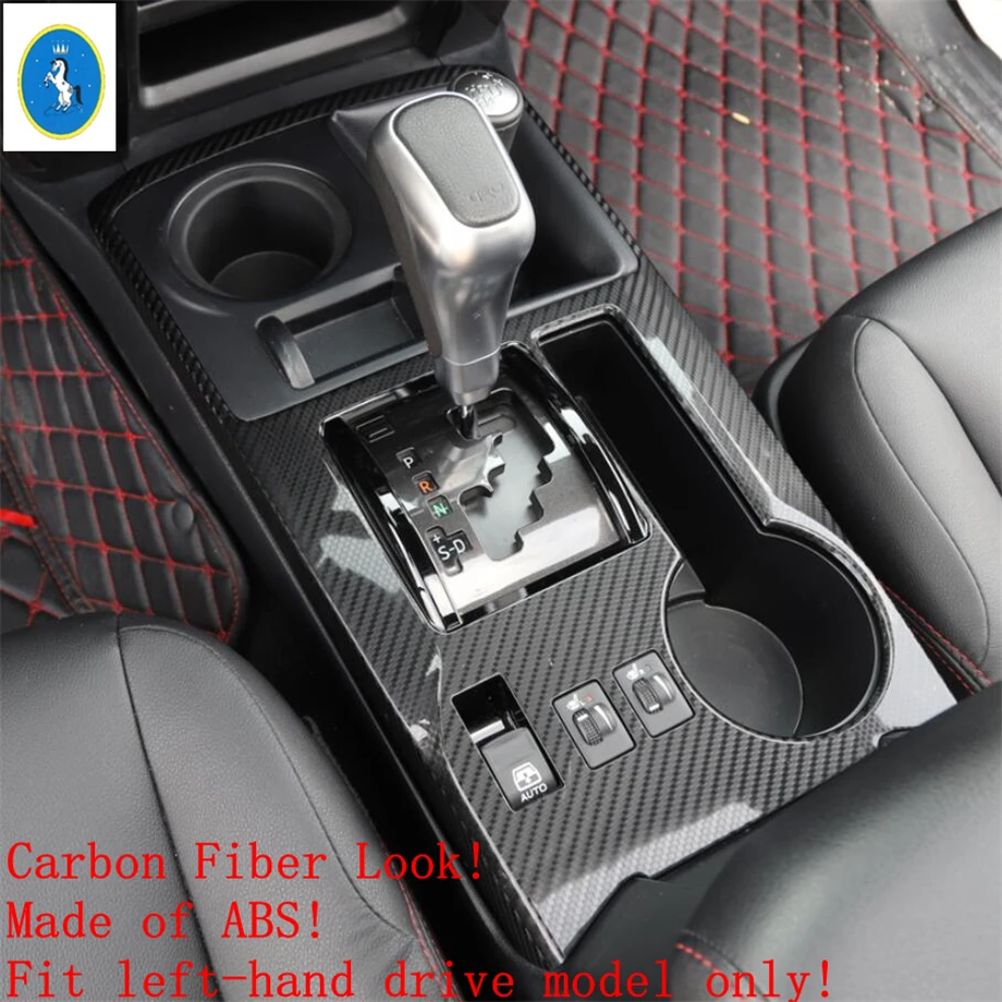 Center Control Gear Shift Panel Cover Trim For Toyota 4Runner 2010  - 2019 Red / Carbon Fiber / Silver Auto Interior Accessories