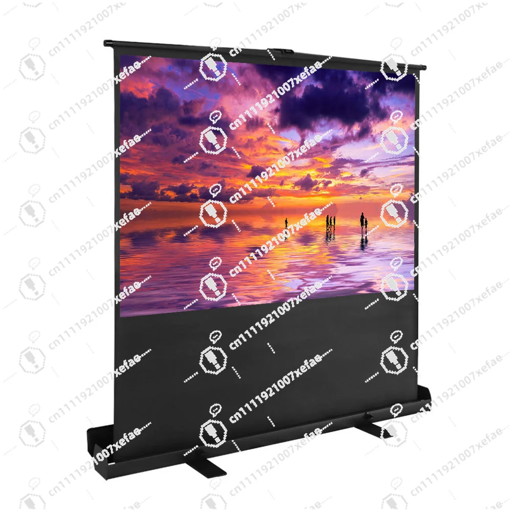 Frosted white movie projector screen 100 inches 16:9 manual floor lift