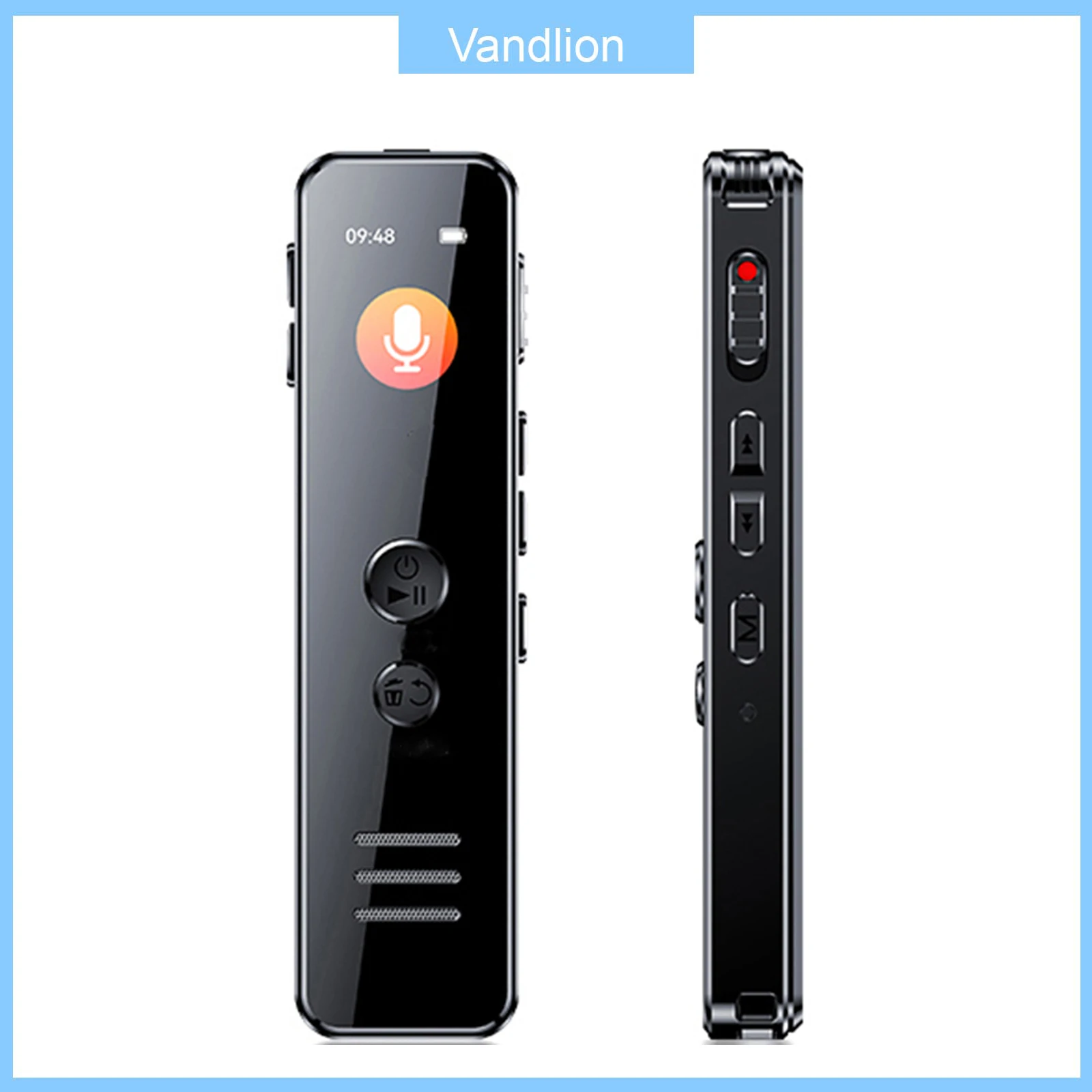 

Диктофон Vandlion V62 с микрофоном и циклической записью, HIFI MP3-плеер, беспроводной Диктофон для встреч/интервью