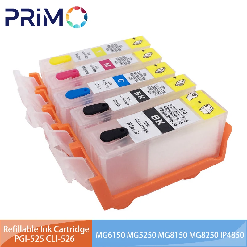 PGI-525 CLI-526 PGI 525 CLI 526 Refillable Ink Cartridge ARC Chip for Canon IP4850 MG5150 MG5250 MG6150 MG8150 MG5350 MG6250