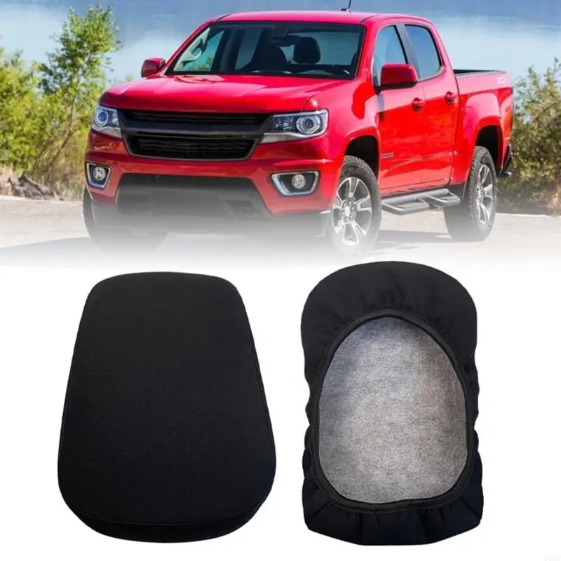 F1CF Armrest Consoles Lid Black Nylons Cover for 2015-2022 Car Accessory