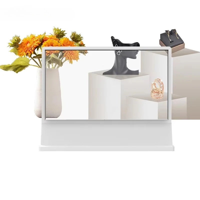 New 55-inch classic OLED TV with transparent screen, high definition contrast, vertical L-shaped floor design