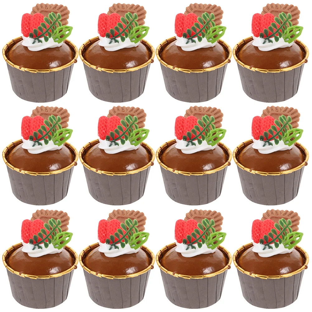 

12 Pcs Simulation Cake Fake Artificial Models Photo Props Cakes Assorted Dessert Decor Lovely Food Pu Reliable