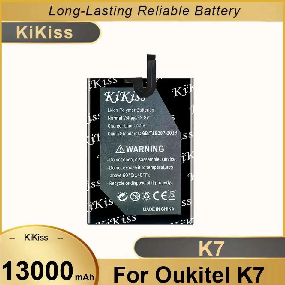 

For Oukitel K7 Mobile Phone Battery Good Low-Temperature Performance 13000mAh