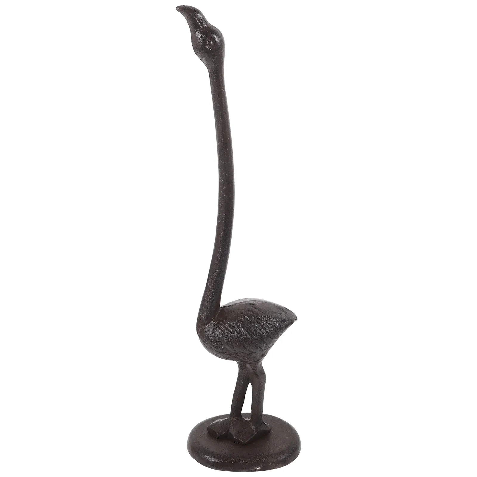 

1pc Flamingo Paper Towel Holder Cast Iron Retro Desktop Stand Kitchen Roll Dispenser Reusable Home Decor Sturdy Elegant