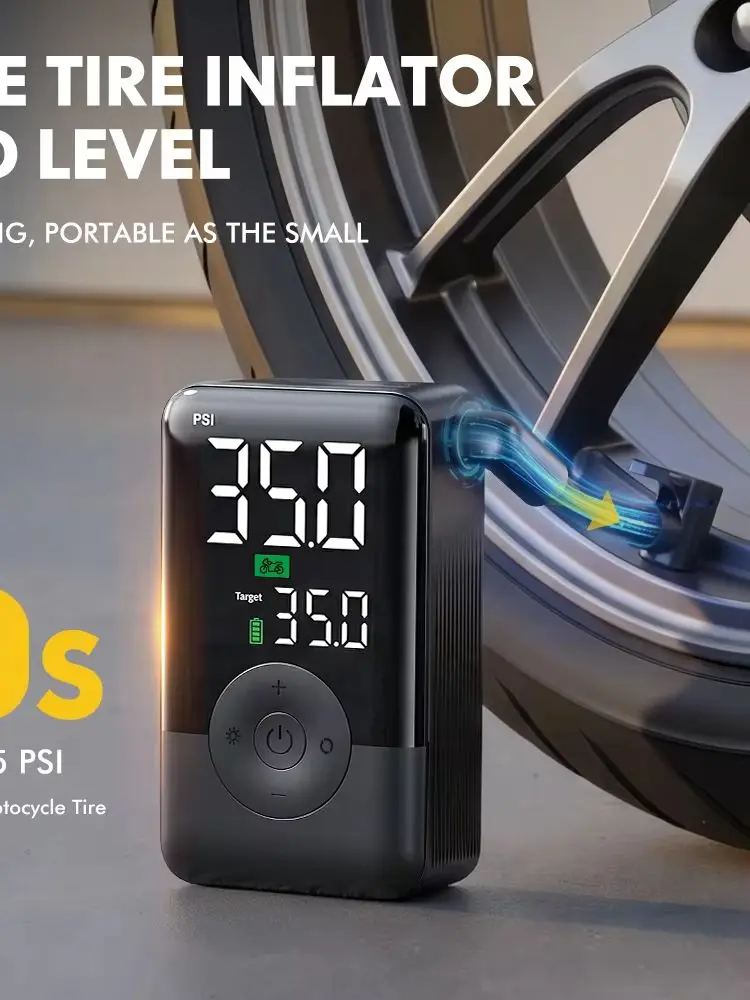 AliExpress NONE Carsun Cordless Digital Tire Inflator Smart Rechargeable Air Pump Portable Compressor for Motorcycle Bicycle Basketball Football