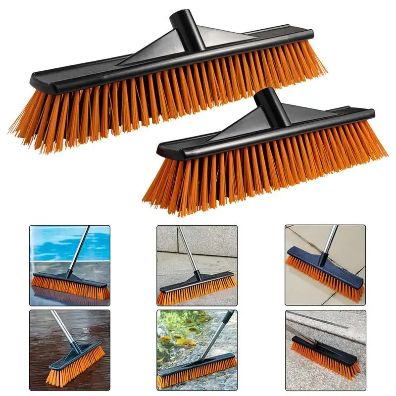 Hard Bristle Broom Stiff Bristle Scrubber Portable Outdoor Sweeping Brush For Floors Shower Cleaning Brush Floor Scrub Brush For