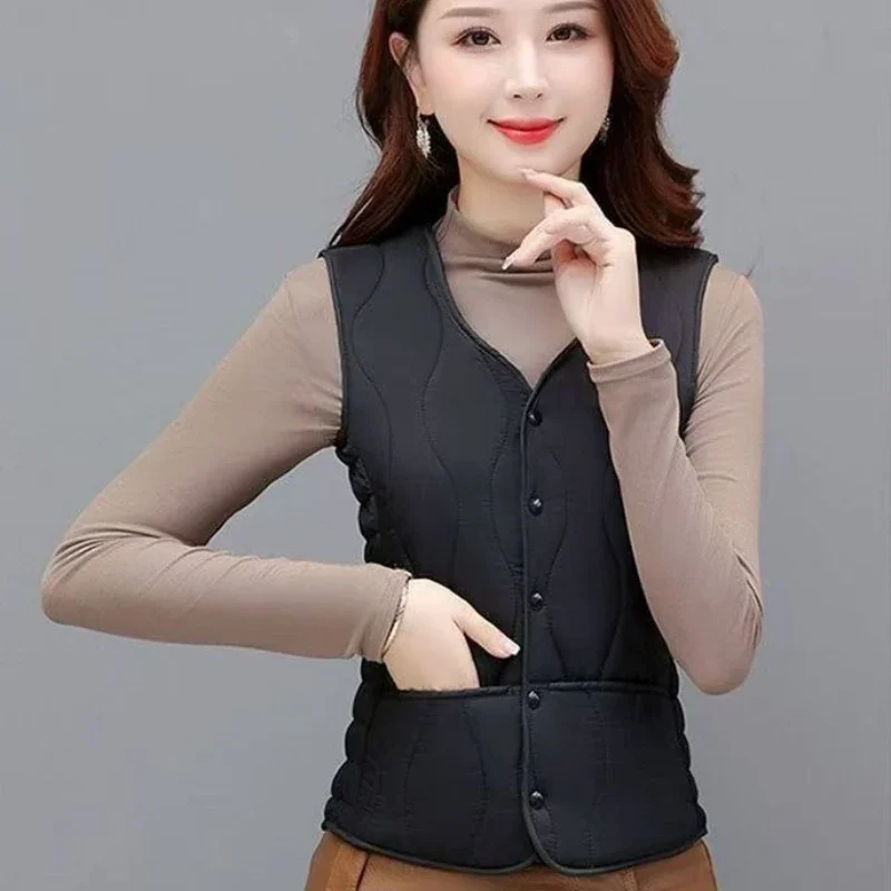 

Thermal Fleece Lined Vest for Women Slim Fit Short Sleeve Innerwear Warmth Comfort Autumn Winter 2025​