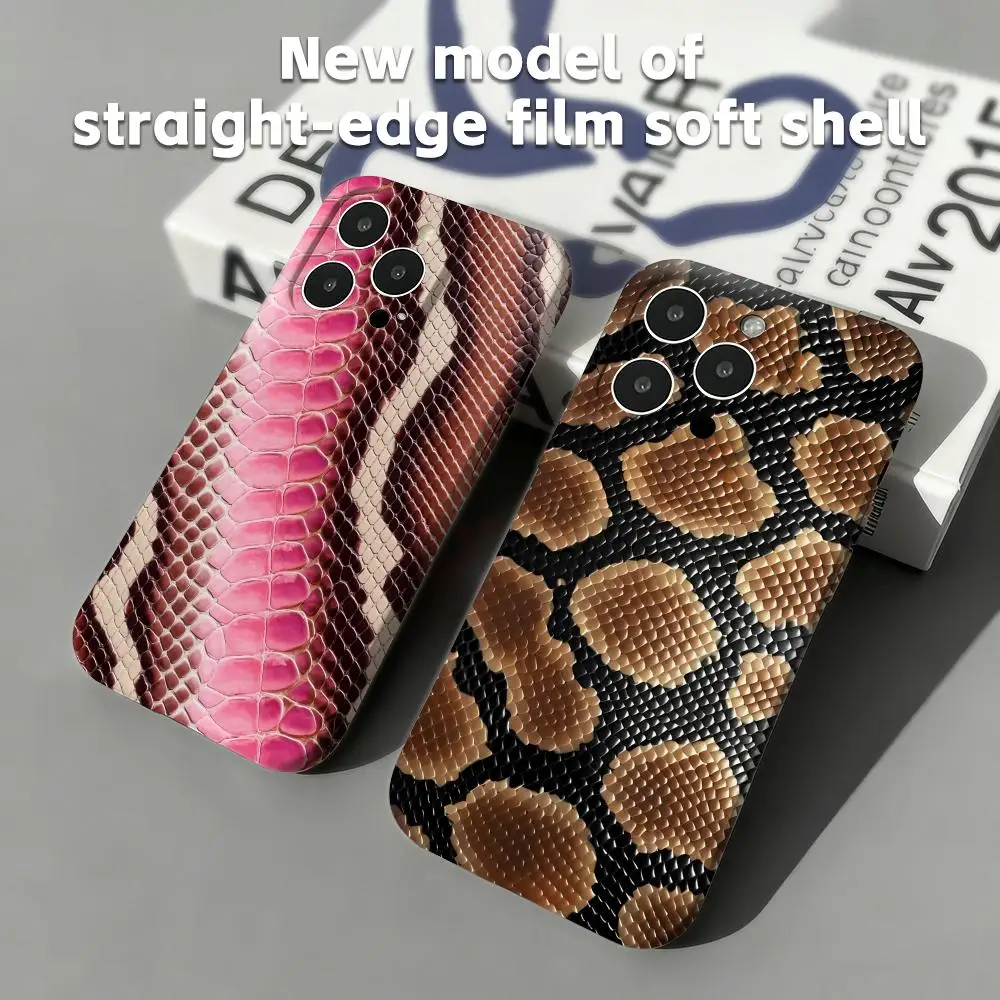 Animal fur flat image Phone Case Straight edge film Glossy soft shell For iPhone 17 16e 16 15 14 13 12 Pro Max Plus view 2