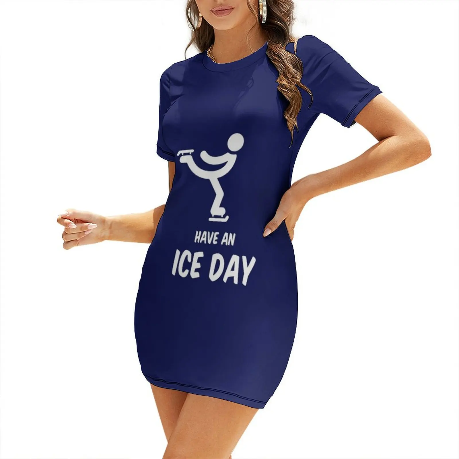 

Have An Ice Day Figure Skater Ice Skater Short Sleeved Dress prom dresses 2024 Long veiled dresses wedding dresses for parties