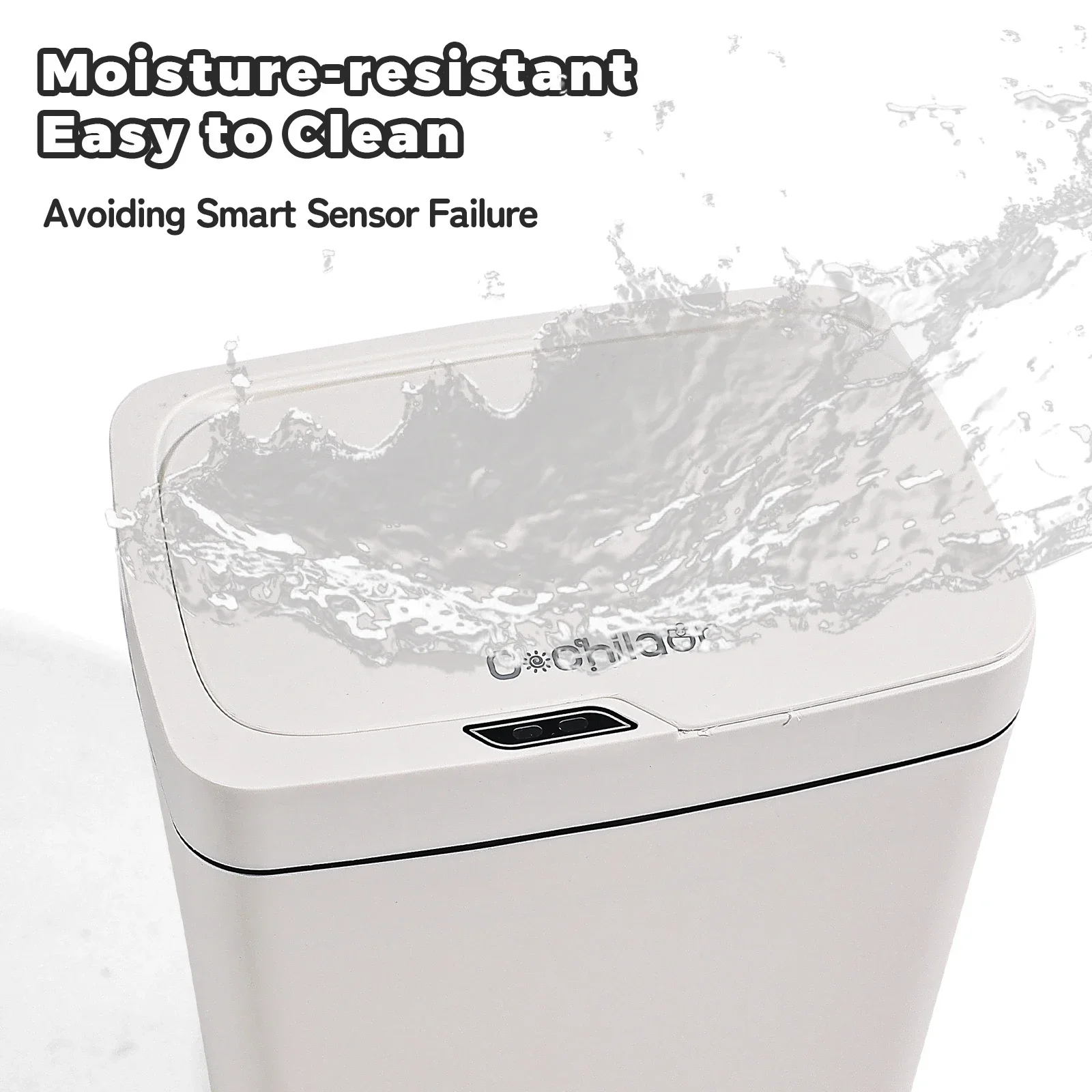 터치리스 스마트 오픈 뚜껑 쓰레기통, 냄새 차단, 아기방, 거실, 주방 및 욕실용 기저귀 버킷