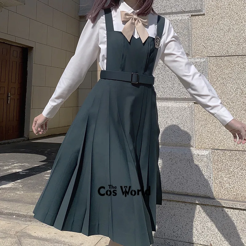 [Green Tea] Japanese Girl's Women's Pinafore Dress Suits JK Class High School Uniform Students Cloths