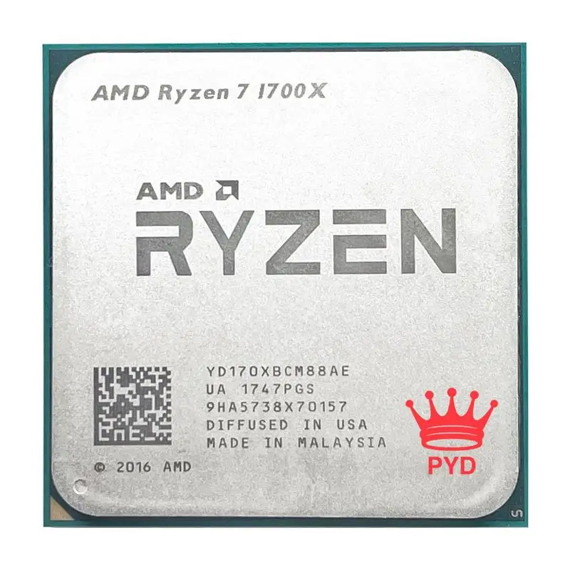 Go! Used AMD Ryzen 7 1700X R7 1700X 3.4 GHz Eight-Core CPU Processor YD170XBCM88AE Socket AM4