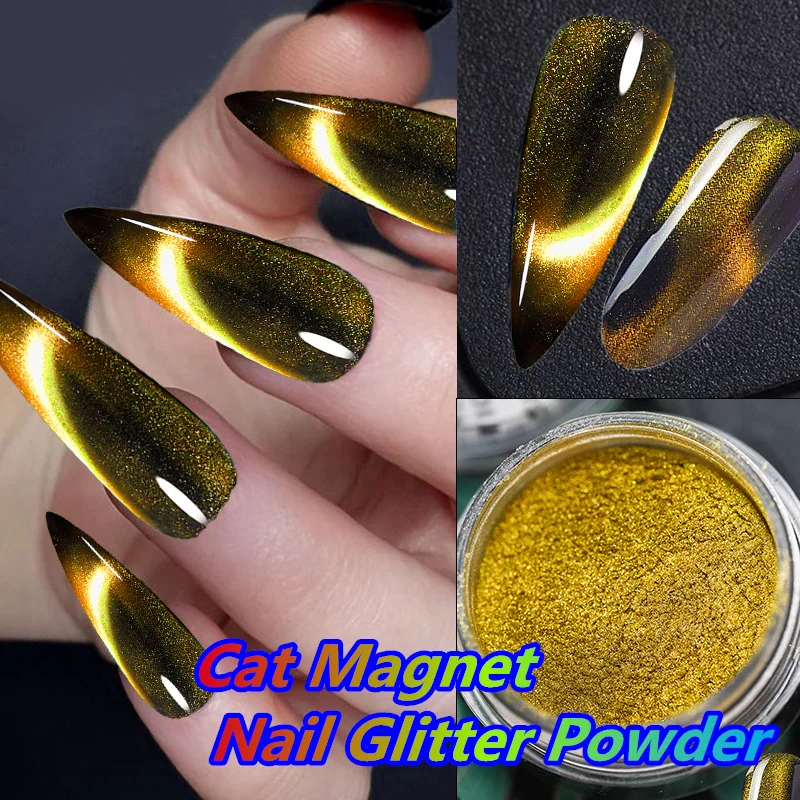 30ml Cat Eye Magnetic Mixing Gel Super-Bright Magic Cat Eye's Powder Mixed Gel 1*Jar Soak Off UV Shiny Manicure Cat Eye Gel