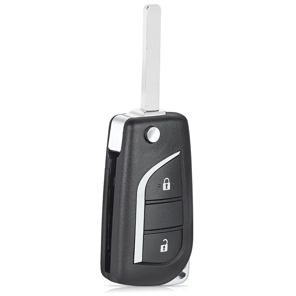 DIYKEY P/N: 89070-0D330 لتويوتا Aygo Yaris 2014 2015 2016 فوب 2 زر الوجه مفتاح بعيد 433 ميجا هرتز H رقاقة