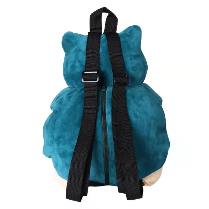 Mochila TAKARA TOMY Snorlax Pokemon, bolso de peluche con colgante de Anime Kawaii, mochila escolar suave de dibujos animados, regalo de cumpleaños