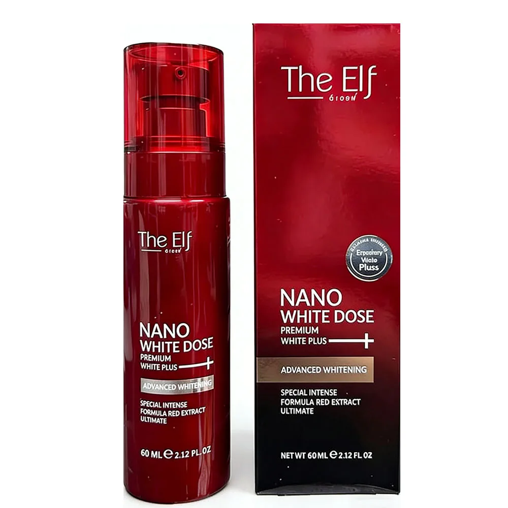 

Сыворотка для лица The Elf NANO WHITE DOSE, 60 мл, красный экстракт, осветляющий и ровный тон, уход за кожей