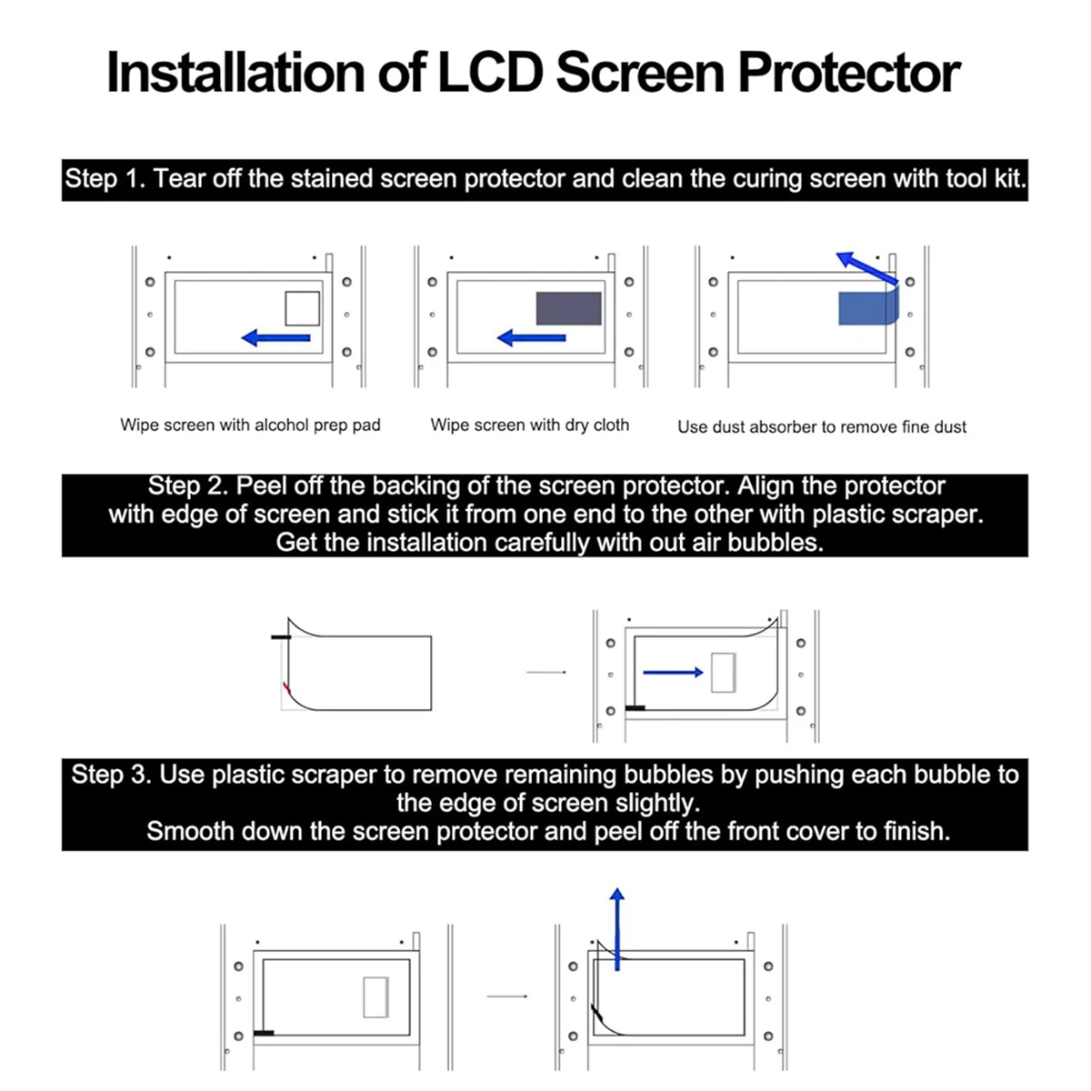 2025年新型 8枚入り 10.1インチ スクリーンプロテクター 3 Ultra、3、2、8K対応 レジン製