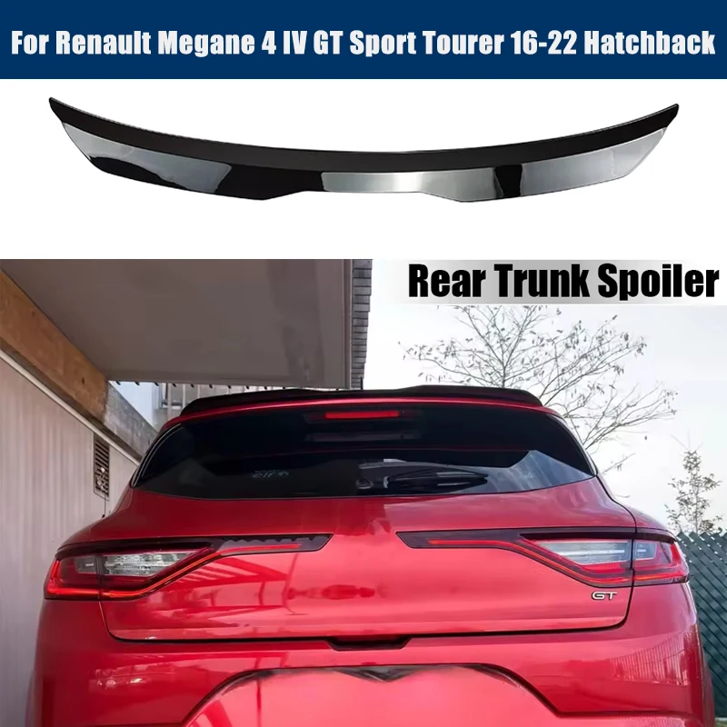 Rear Trunk Spoiler Roof Wing Racing Sport Splitter Exterior Part For Renault Megane 4 IV GT Sport Tourer 2016-2022 Hatchback