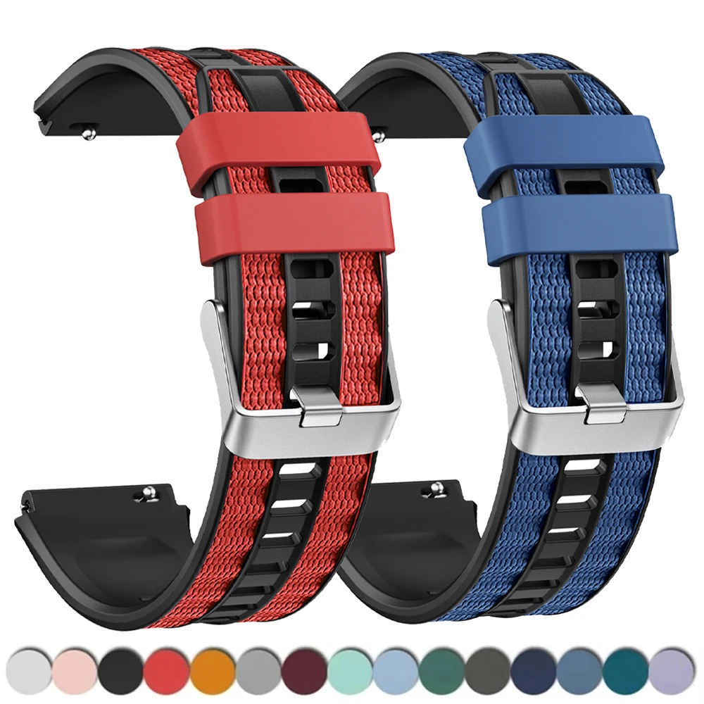 Silicone Strap for Huawei Ultimate 2 Band for Huawei GT7 GT6 Pro GT5 46mm For YAMAY SW022/Imilab kw66/mibro watch x1/ Lite2
