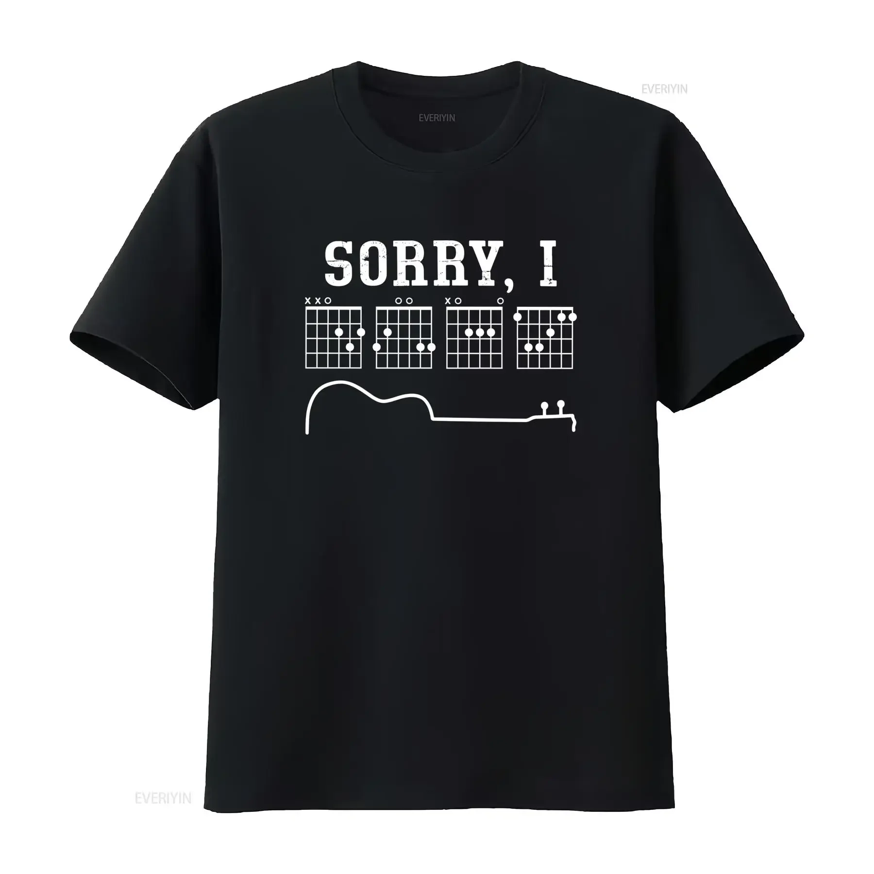 Sorry I DGAF Funny Hidden Message Guitar Chords Lover Classic T Shirt S 5XL vintage Washed homme Soft Top For Everyday Wear