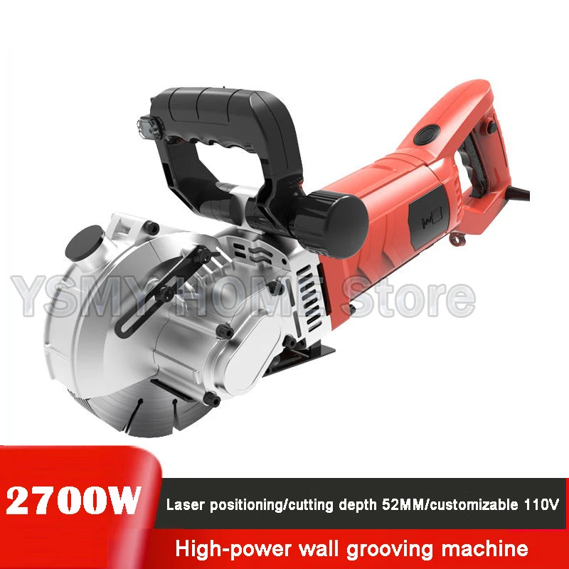 

2700W Wall Slotting Machine Laser positioning Hydropower dustless brick concrete No dead corner wall cutting line machine saw