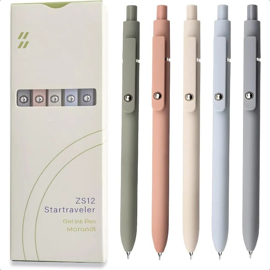 

Gel Pens 5 Pcs 0.5mm Black Ink Pens Fine Point Smooth Writing Pens HighEnd Series Pens for Journaling Note Taking Cute Office S