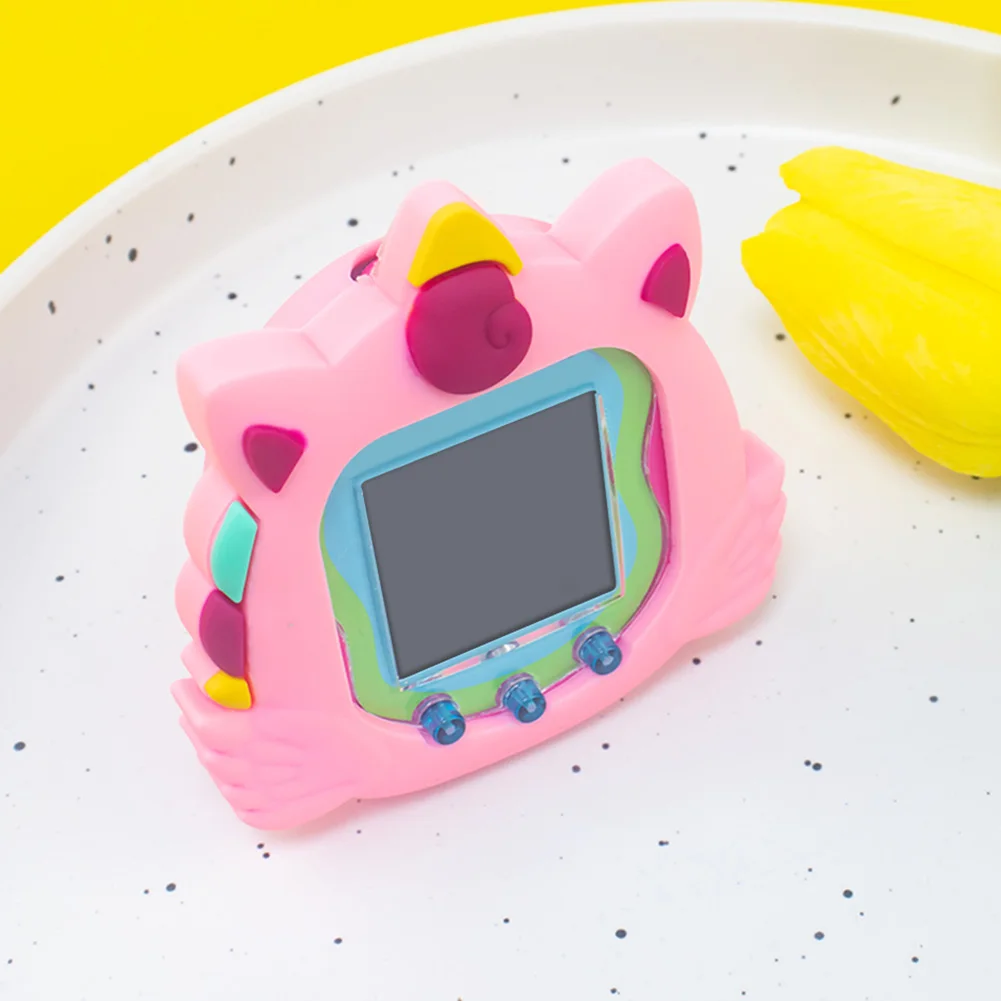 Silicone Cute Case with Finger Lanyard Soft Case Cover Protective Skin Sleeve Shell for Tamagotchi Uni 2023 Virtual Pet Machine