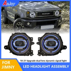 LED headlights Assembly for Suzuki Jimny JB74 2018-2021 Upgrade Bicofal Lens Dynamic Signal Lamp  Waterproof