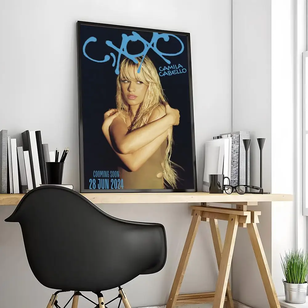 المغني C-كاميلا كابيلو اللوحة الخط عالية الجودة القطن قماش ملصق جدار الفن لغرفة المعيشة الحديثة مقهى ديكور #3